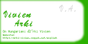 vivien arki business card